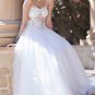 Strapless Bridal Wedding Gown Black White A-ine Wedding Dress Bridal Gown Prom Dress Sz 2 4 6 8 10+