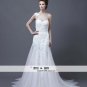 2013 New White Lace Tulle Bridal Wedding Dress One Shoulder Mermaid Wedding Gown