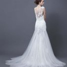 2013 New White Lace Tulle Bridal Wedding Dress One Shoulder Mermaid Wedding Gown
