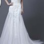 2013 New White Lace Tulle Bridal Wedding Dress One Shoulder Mermaid Wedding Gown