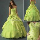 Strapless Green Bridal Ball Gown A-line Prom Party Quinceanera Dress Q17 Sz2-16+Custom