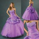 Strapless Lavender Purple Bridal Ball Gown A-line Corset Prom Party Quinceanera Dress Sz2-16+Custom