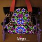 Miyabags DE-02 "Midnight Lilacs" Double-Sided Embroidery Shoulder Handmade Book Tote Bag Purse