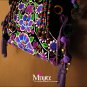 Miyabags DE-02 "Midnight Lilacs" Double-Sided Embroidery Shoulder Handmade Book Tote Bag Purse