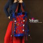 Miyabags DE-05 "Furious Spring" Enthic Stylish Embroidered Canvas Shoulder Bag Tote Bookbag