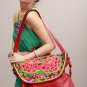 Guduo 2012 - 05 "Red Beauty" Handmade Canvas Embroidered Messenger Shoulder Bag