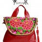 Guduo 2012 - 05 "Red Beauty" Handmade Canvas Embroidered Messenger Shoulder Bag