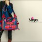 Miya LS-05 "Blue Lotus" Hmong Embroidery Sequins Canvas Tote Shoulder Messenger Bag Handbag