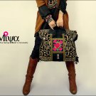 Miya LS-01 "Pass by" Ethnic Embroidered Canvas Womem Shoulder Tote Messenger Handbag