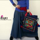 Miya CF-11 "Image" Ethnic Embroidery denim Tote Multi-use Shoulder Women Messenger Bag