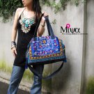 Miya CF-09 "Age of Innocence" Original Ethnic Embroidered Denim Tote Shoulder Book Bag Multi-use