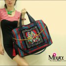 Miya CF-08 "Kirin" Original Ethnic Embroidered Female Tote Shoulder Book Denim Bag Multi-use