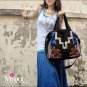 Miyabags II-09 "Blue" Ethnic Hmong Vintage Handmade Embroidered Female Book Messenger HandBag