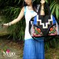 Miyabags II-09 "Blue" Ethnic Hmong Vintage Handmade Embroidered Female Book Messenger HandBag