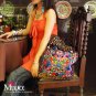 Miyabags II-06 "Plum" Ethnic Vintage Handmade Embroidered Canvas Book Bag Backpack