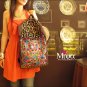 Miyabags II-06 "Plum" Ethnic Vintage Handmade Embroidered Canvas Book Bag Backpack