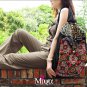 Miyabags II-04 "Ancient" Thai Vintage Style Embroidery Canvus Messenger Shoulder Bag Backpack