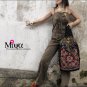 Miyabags II-04 "Ancient" Thai Vintage Style Embroidery Canvus Messenger Shoulder Bag Backpack