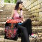Miyabags II-03 "Distant" Thai Vintage Style Embroidery Messenger Shoulder Bag Backpack