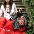 Miyabags II-02 "Charm" Thai Vintage Style Embroidery Messenger Shoulder Bag Handbag
