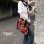 Miyabags II-01 "Datura" Enthic Boho Hmong Embroidered Canvas Shoulder Tote Messenger Bag