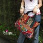 Miyabags II-01 "Datura" Enthic Boho Hmong Embroidered Canvas Shoulder Tote Messenger Bag