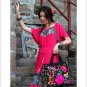 Miya SE-15 "Vivid" Ethnic Double-sided Embroidery Canvas Shoulde Tote Bag Handbag Purse