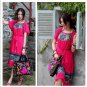 Miya SE-15 "Vivid" Ethnic Double-sided Embroidery Canvas Shoulde Tote Bag Handbag Purse