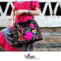 Miya SE-15 "Vivid" Ethnic Double-sided Embroidery Canvas Shoulde Tote Bag Handbag Purse