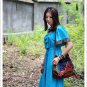 Miya SE-12 "Flower Valley" Ethnic Hand Embroidered Denim Shoulder Tote Handbag New
