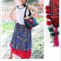 Miya SE-08 "Green Flower Porcelain" Ethnic Embroidered Canvas Female Shoulder Tote Handbag New