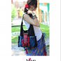Miya SE-08 "Green Flower Porcelain" Ethnic Embroidered Canvas Female Shoulder Tote Handbag New