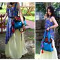 Miya SE-07 "Joy" Ethnic Hand-Beaded Embroidery Handmade Canvas Shoulder Tote Bag