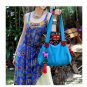 Miya SE-07 "Joy" Ethnic Hand-Beaded Embroidery Handmade Canvas Shoulder Tote Bag