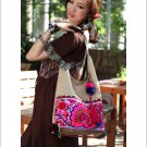 Miya SE-06 "Tender Love" Ethnic Hand-Beaded Handmade Canvas Shoulder Tote Bag