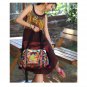 Miya SE-05 "Brahma Secret " Ethnic Indian Style Hand-Beaded Handmade Canvas Shoulder Bag