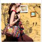 Miya SE-05 "Brahma Secret " Ethnic Indian Style Hand-Beaded Handmade Canvas Shoulder Bag