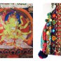 Miya SE-05 "Brahma Secret " Ethnic Indian Style Hand-Beaded Handmade Canvas Shoulder Bag