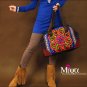 Miyabags DE-08 "Passion" Ethnic Embroidery Denim Shoulder Messenger Bag Tote Bookbag