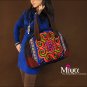 Miyabags DE-08 "Passion" Ethnic Embroidery Denim Shoulder Messenger Bag Tote Bookbag