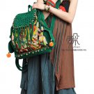 Guduo 2011 - 02 "Wizard of Oz" Ethnic Handmade Embroidery Frost Leather Messenger Shoulder Backpack