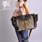 Guduo 2011 - 03 "Bloomy" Ethnic Handmade Embroidery Canvas Messenger Shoulder Handbag
