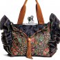 Guduo 2011 - 03 "Bloomy" Ethnic Handmade Embroidery Canvas Messenger Shoulder Handbag