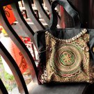 Guduo 2011 - 04 "Artistic" Ethnic Flower Embroidery Canvas Messenger Shoulder Tote Handbag
