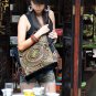 Guduo 2011 - 04 "Artistic" Ethnic Flower Embroidery Canvas Messenger Shoulder Tote Handbag