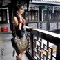 Guduo 2011 - 04 "Artistic" Ethnic Flower Embroidery Canvas Messenger Shoulder Tote Handbag