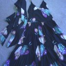 Vintage Summer Dress seashells and criss cross back with shawl