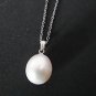 11 - 12 MM SOLITAIRE FRESHWATER PEARL DROP PENDANT SILVER CHAIN NEW