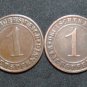 GERMANY 1 REICHSPFENNIG 4 COINS 1928 A - G  WEIMAR RARE LOT XF