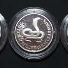 RUSSIA 3 X 1 RUBLE 1994 SILVER PROOF IN CAPSULE RED BOOK RARE COINS